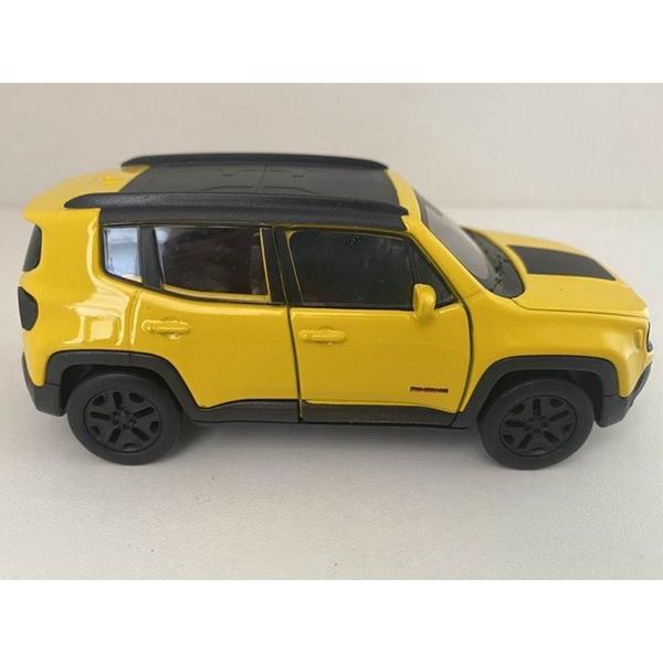 Imagem de Miniatura Jeep Renegade 2017 Welly Metal e Fricção Amarelo teto Preto