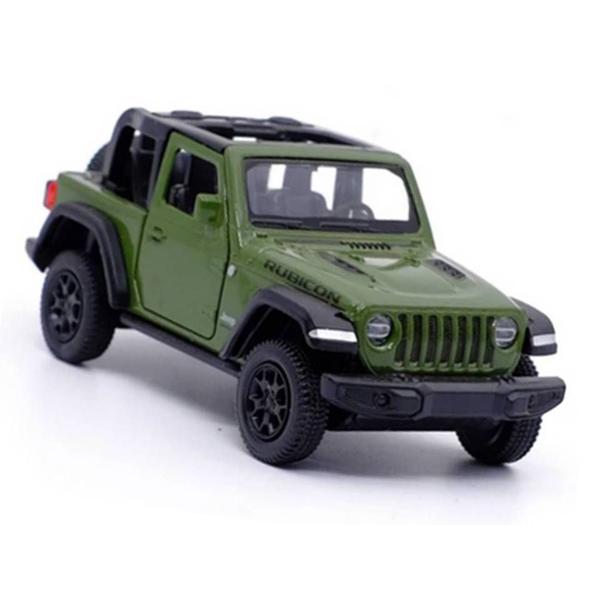 Imagem de Miniatura Jeep Wrangler Conversivel Rubicon 2dr RMZ 1:38 Metal e Fricção Verde Militar