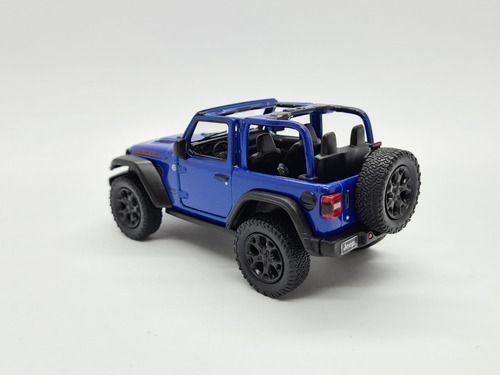 Imagem de Miniatura Jeep Wrangler Rubicon Teto Aberto Azul 1:34