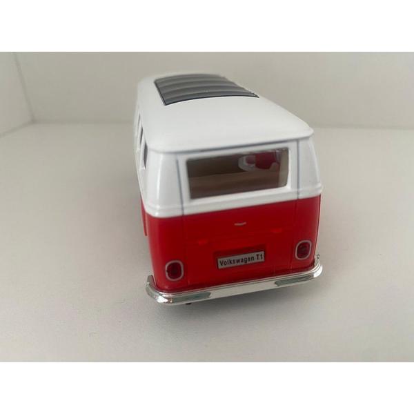 Imagem de Miniatura Kombi 1962 Hello Summer MSZ 1/43 Metal e Fricção Branca/Vermelho