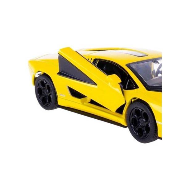 Imagem de Miniatura Lambor  Countach LPI 800-4 Kinsmart 1:38 Metal e Fricção Amarelo