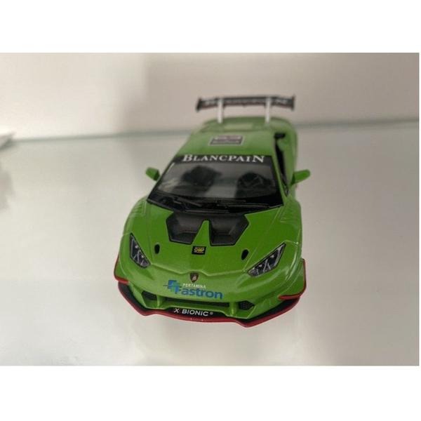 Imagem de Miniatura Lambor  Huracán LP620-2 Super Trofeo Kinsmart 1/36 Metal e Fricção Verde.