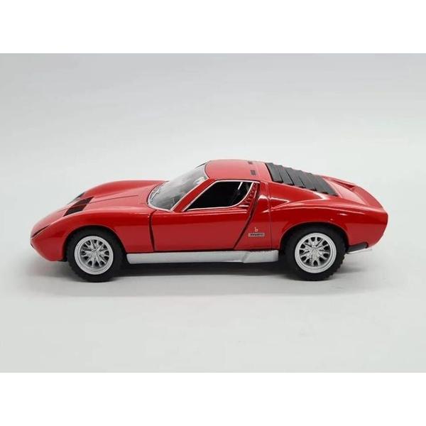 Imagem de Miniatura Lamborghini Miura 1971 P400 SV Kinsmart 1/36 Metal e Fricção Vermelho