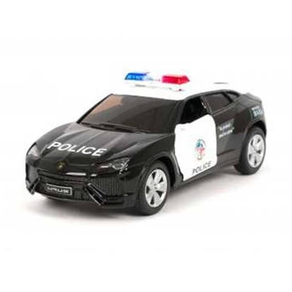 Imagem de Miniatura Lamborghini Urus Kinsmart 1/38 Metal e Fricção Preto Policia