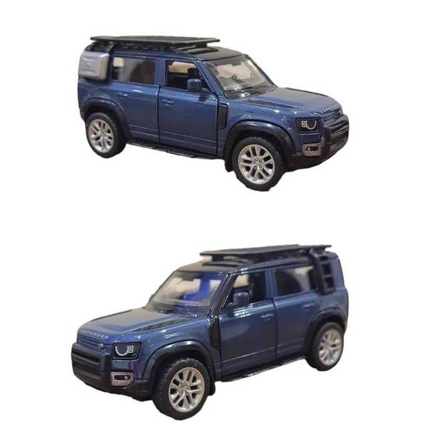 Imagem de Miniatura Land Rover Defender 110 Real 1:43 Metal e Fricção Azul