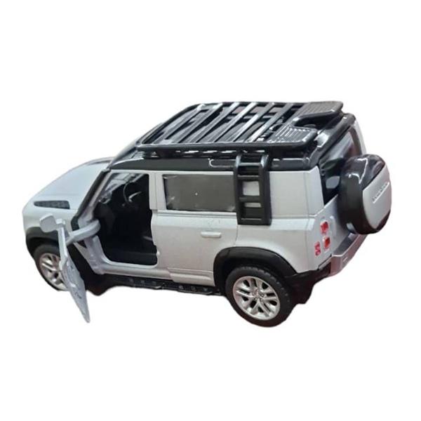 Imagem de Miniatura Land Rover Defender 110 Real 1:43 Metal e Fricção Prata