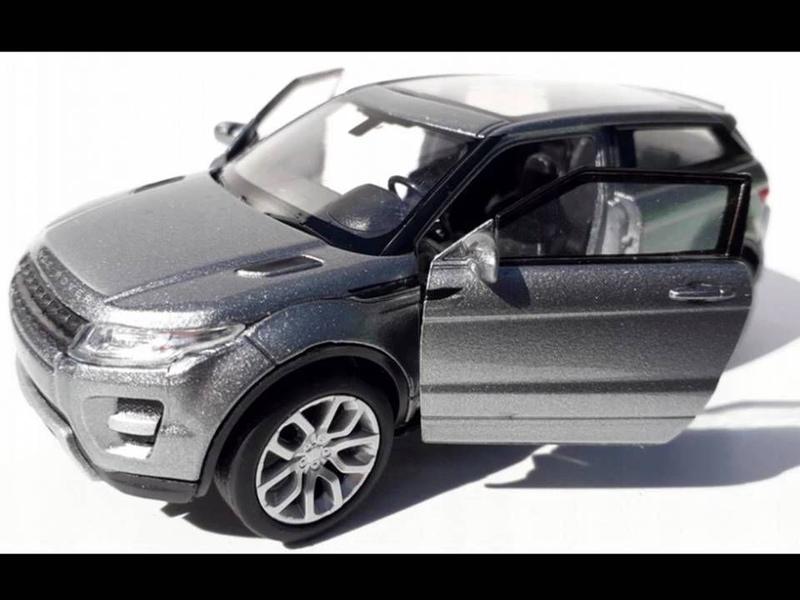 Imagem de Miniatura Land Rover Range Evoque Welly 1/34 Metal e Fricção Cinza