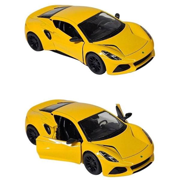 Imagem de Miniatura Lotus Emira Kinsmart 1/34 Metal e Fricção Amarelo