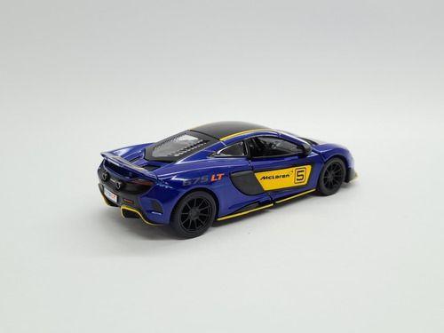 Imagem de Miniatura Mclaren 675 Lt Five Azul Metal 1:36