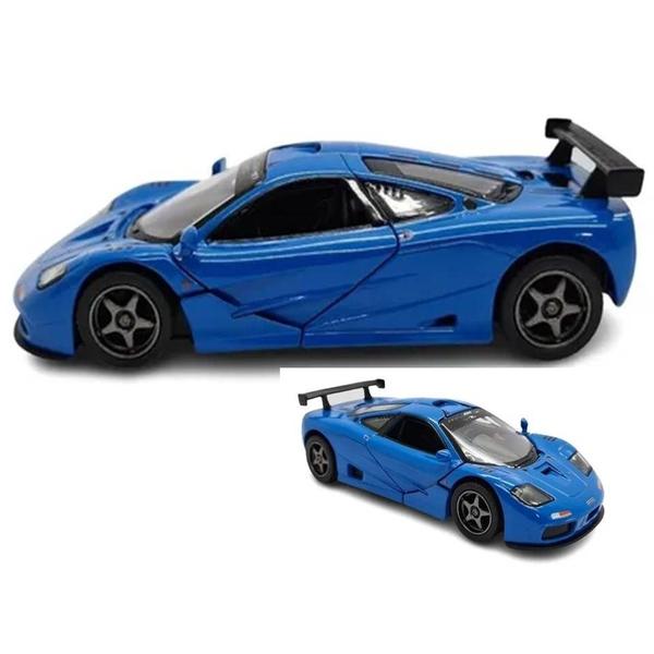 Imagem de Miniatura McLaren F1 GTR 1995 Kinsmart 1/34 Metal e Fricção Azul