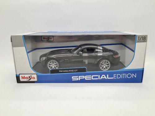 Imagem de Miniatura Mercedes Benz Amg Gt V8 Preto Maisto Metal 1:18