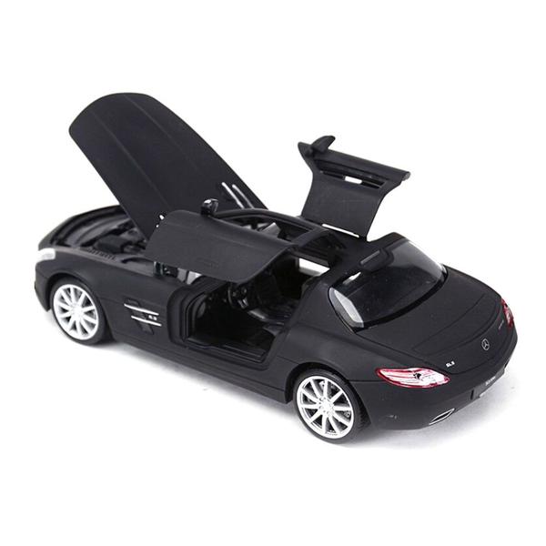 Imagem de Miniatura Mercedes-Benz SLS AMG Preto Fosco Welly 1/24