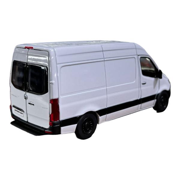 Imagem de Miniatura Mercedes Benz Sprinter Furgão Branco Metal 1:48