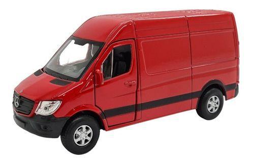 Imagem de Miniatura Mercedes Benz Sprinter Furgão Vermelho 1:38