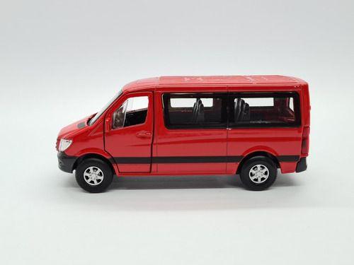 Imagem de Miniatura Mercedes Benz Sprinter Vermelho Metal 1:38