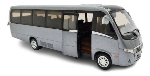 Imagem de Miniatura Micro Ônibus Volare Limousine Cinza Metal 1:42