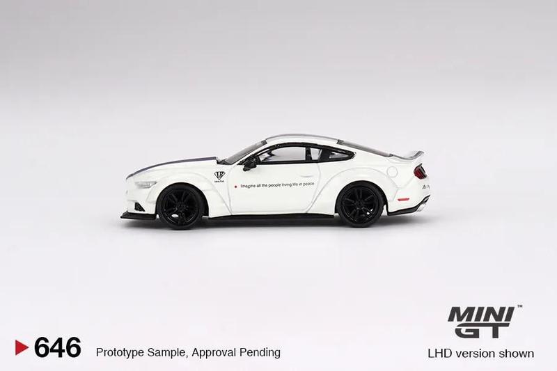 Imagem de Miniatura Mini Gt Ford Mustang GT LB-Works 1/64 Branco/Azul