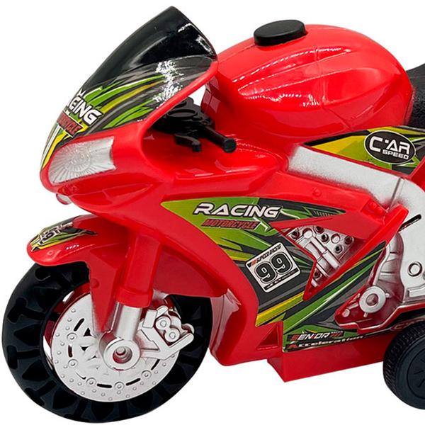 Imagem de Miniatura Moto Athletic Com Som Luz E Fricção 18cm - Dm Toys
