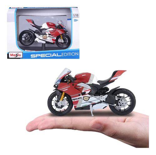 Imagem de Miniatura Moto Ducati Panigale V4 S Corse 1:18 Maisto Caixa