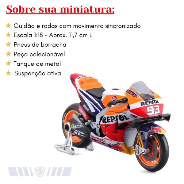 Imagem de Miniatura Moto Gp Maisto 1:18 Honda Ducati Yamaha Diversas