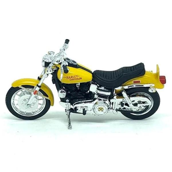 Imagem de Miniatura Moto Harley Davidson Fxs Low Rider 1977 S38 1/18 Amarelo Maisto 31360