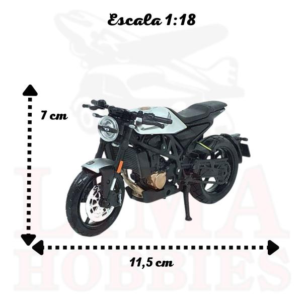 Imagem de Miniatura Moto Husqvarna Motorcycles Vitpilen 701 2018 1/18 Prata Maisto 35300