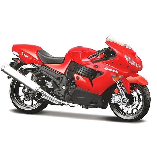 Miniatura Moto Kawasaki Ninja Zx 14R 1/18 Vermelho Maisto 35300