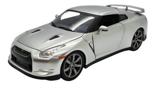 Imagem de Miniatura Nissan Gtr Prata Velozes E Furioso Metal Jada 1:24