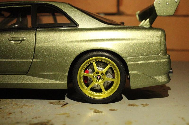 Imagem de Miniatura Nissan Skyline GT-R R34 1999 Verde Greenlight 1/18