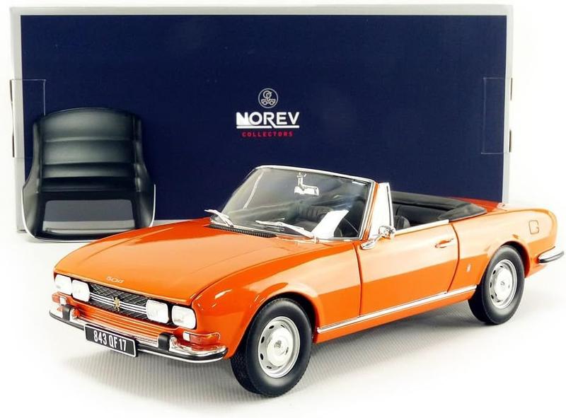 Imagem de Miniatura Norev Peugeot 504 Cabriolet 1970 Laranja Esca 1/18