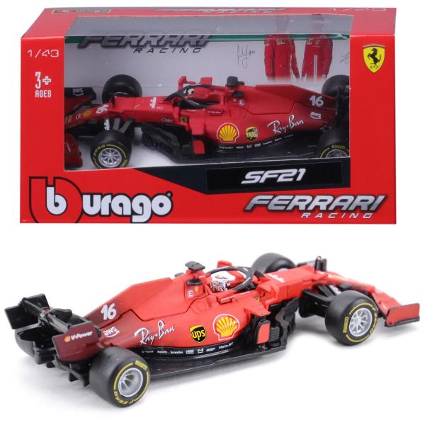 Imagem de Miniatura Oficial F1 Ferrari SF21 2021 Leclerc 1/43 12cm