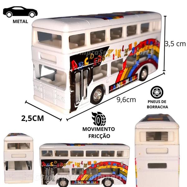 Imagem de Miniatura ônibus Ferro Rodas De Borracha Fricção