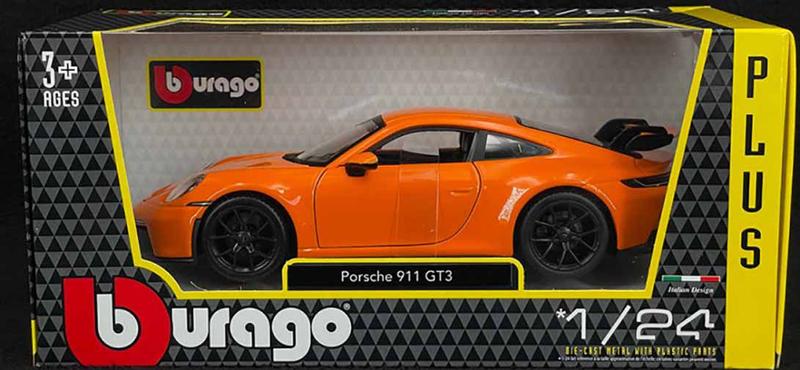 Imagem de Miniatura Porsche 911 Gt 3 Laranja Burago 1/24