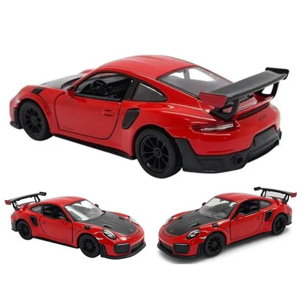 Imagem de Miniatura Porsche 911 GT2 RS (991) Kinsmart 1/36 Metal e Fricção Vermelho