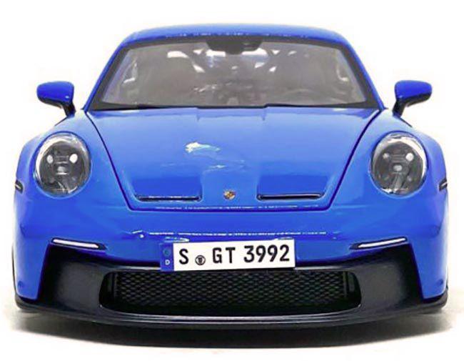 Miniatura Porsche 911 GT3 2022 Azul 1/18 Maisto - Cabo de Aço