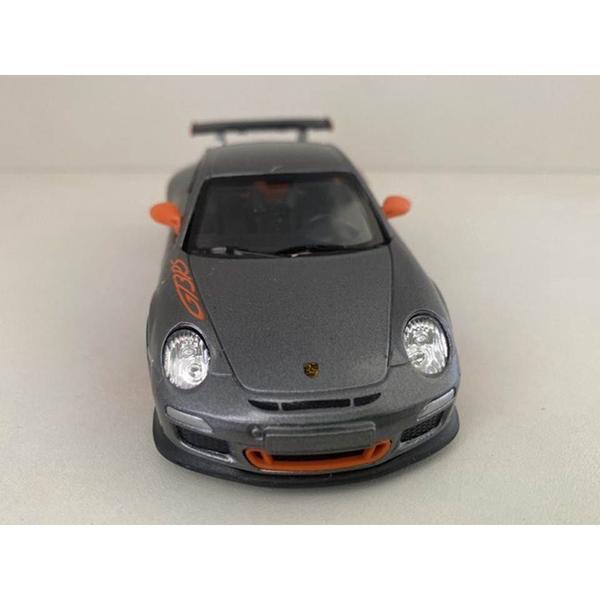 Imagem de Miniatura Porsche 911 GT3 RS 2010 Kinsmart 1/36 Metal e Fricção Cinza/Laranja