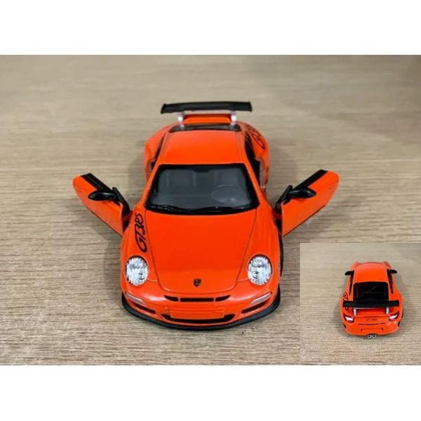 Imagem de Miniatura Porsche 911 GT3 RS 2010 Kinsmart 1/36 Metal e Fricção Laranja