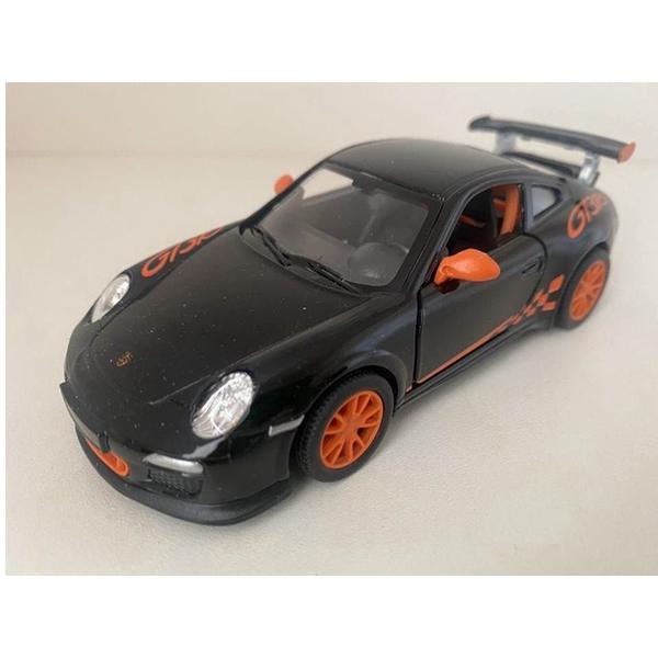 Imagem de Miniatura Porsche 911 GT3 RS 2010 Kinsmart 1/36 Metal e Fricção Preto/Laranja