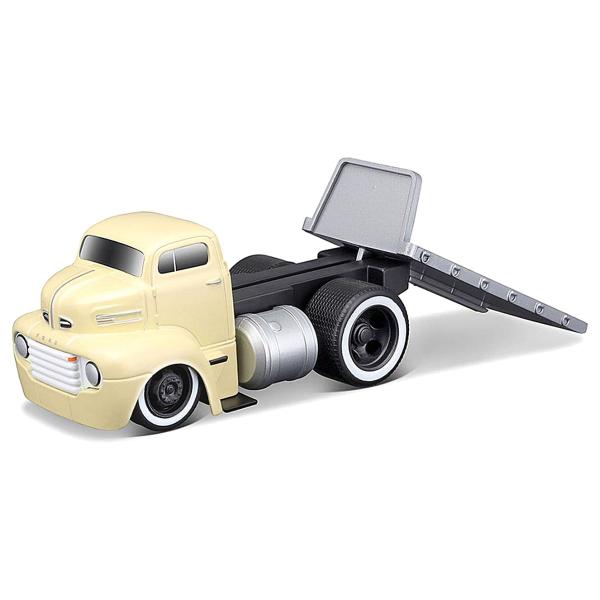 Imagem de Miniatura Reboque Ford Coe Flatbed 1950 Com Mercury 1949 1/64 Maisto 11532