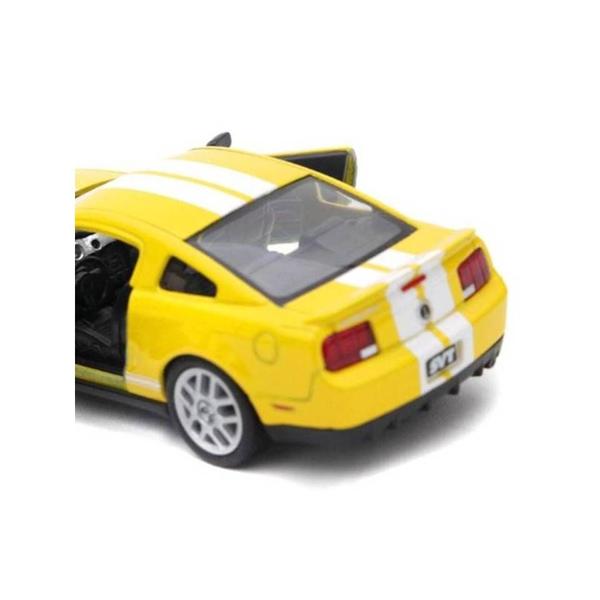 Imagem de Miniatura Shelby 2007 GT 500 Faixa Kinsmart 1/38 Metal e Fricção Amarelo