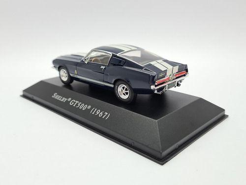 Imagem de Miniatura Shelby Gt500 1967 Azul Coleção American Nº 01 1:43