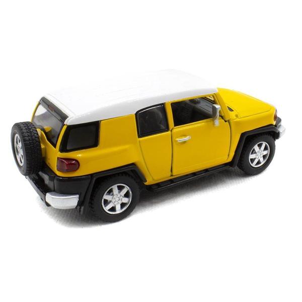 Imagem de Miniatura Toyota FJ Cruiser Kinsmart 1/36 Metal e Fricção Amarelo