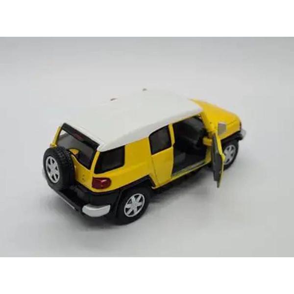 Imagem de Miniatura Toyota FJ Cruiser Kinsmart 1/36 Metal e Fricção Amarelo