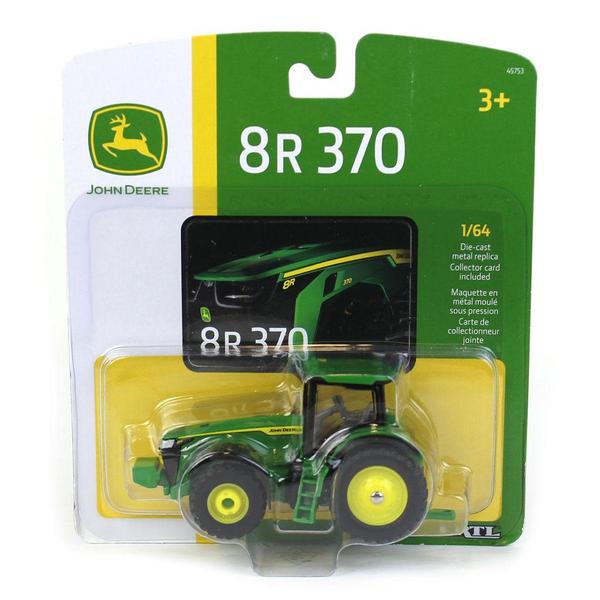 Imagem de Miniatura trator agrícola ertl john deere 8r 370 escala 1/64