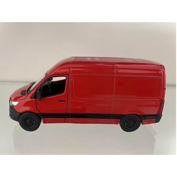 Imagem de Miniatura Van Mercedes-Bens Sprinter Kinsmart 1/48 Metal e Fricção Vermelha