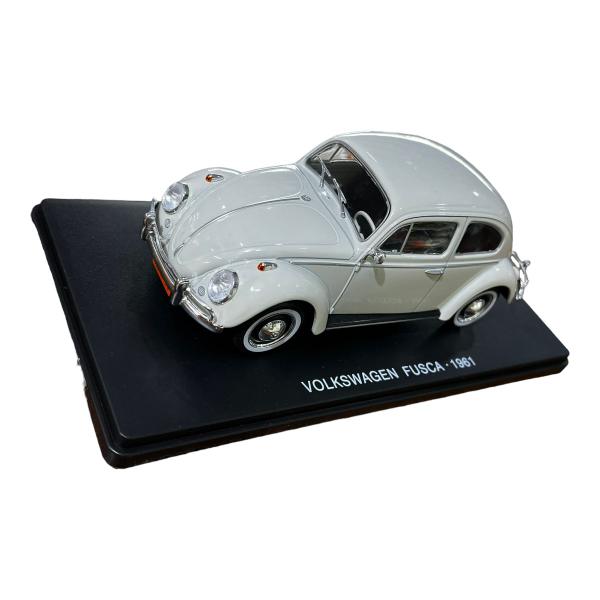 Imagem de Miniatura Volkswagen Fusca 1961 Branco Metal 1:24