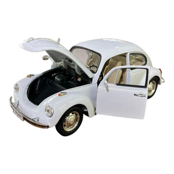 Imagem de Miniatura Volkswagen Fusca Branco Metal 1:24