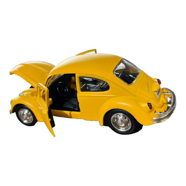 Imagem de Miniatura Volkswagen Fusca Classic Amarelo RMZ 1:32