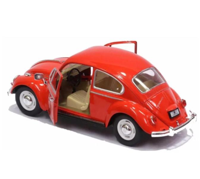 Imagem de Miniatura Volkswagen Fusca Clássico 1967 Vermelha 1:24