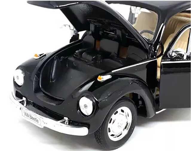 Imagem de Miniatura Volkswagen Fusca Preto Welly 1/24